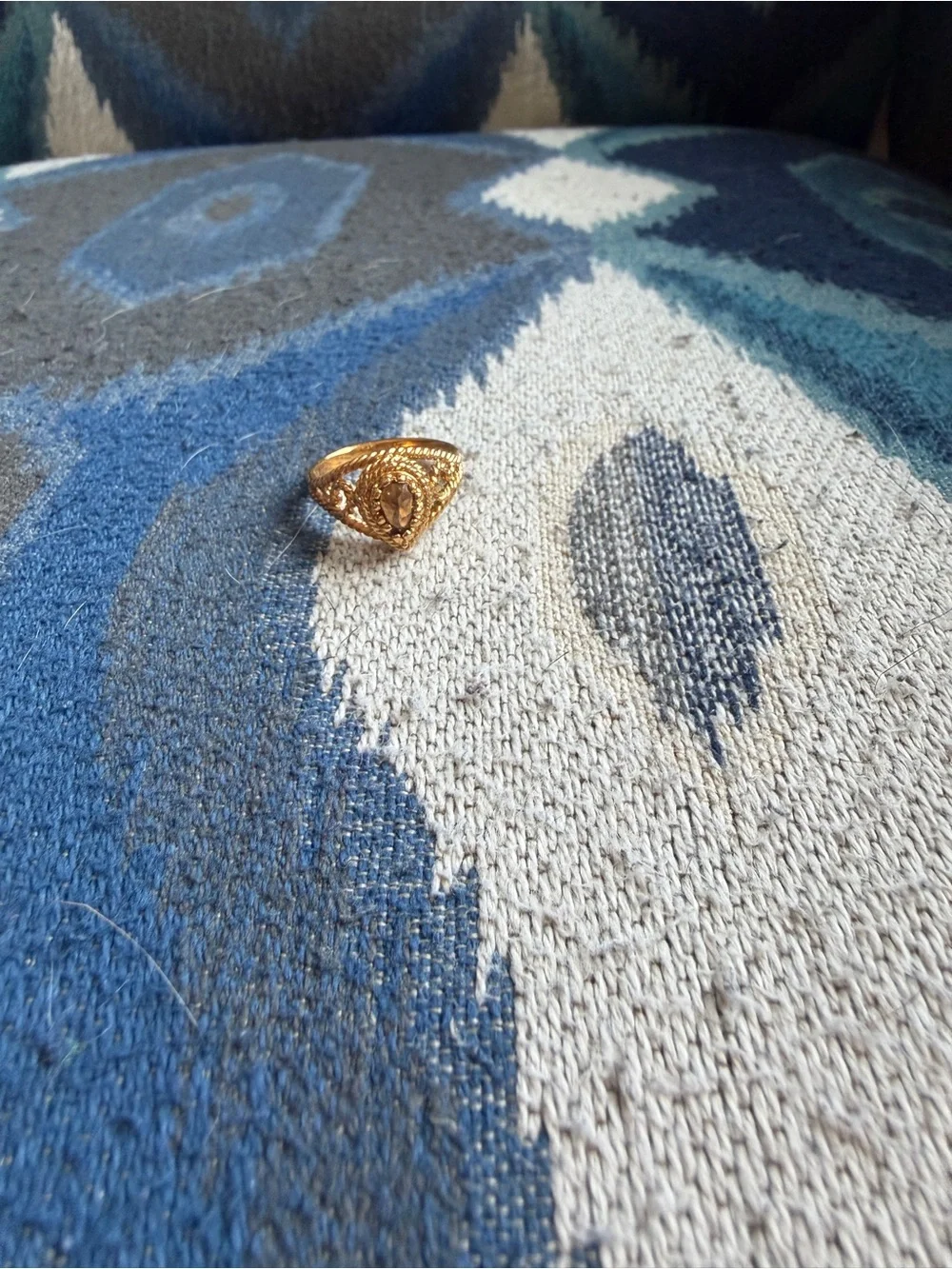 Vintage Avon Gold Tone Filigree Statement Ring